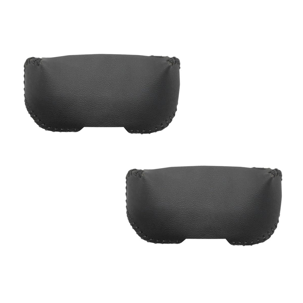 SUNBREATH Car Seat Belt Buckle Cover Leather Black with Stitches