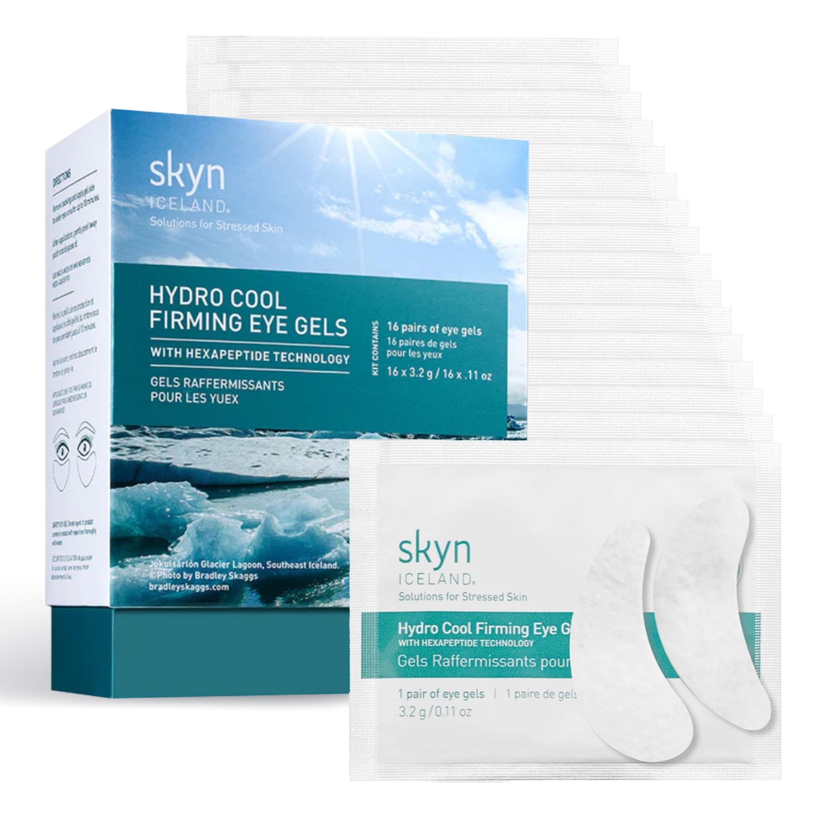 Skyn ICELAND Hydro Cool Firming Under Eye Patches, Instant Cooling for Puffy,