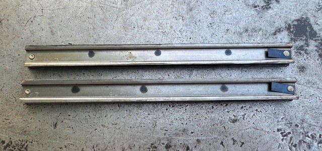 Vintage Snap On Tools 8-147 Toolbox Friction Drawer Slide Pair 9-1/4''