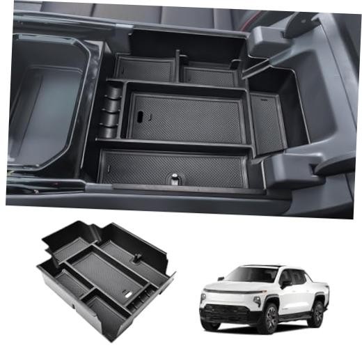 Center Console Organizer Compatible with 2024 2025 2026 Chevy Silverado EV