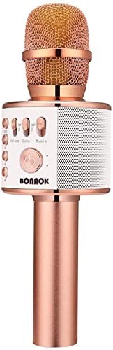 Wireless Karaoke Microphone Bluetooth Handheld Speaker Machine for Smartphones