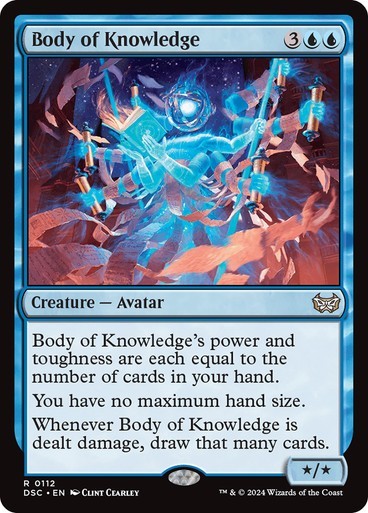 Body of Knowledge NM Rare MTG Commander: Duskmourn: House of Horror Blue Regular