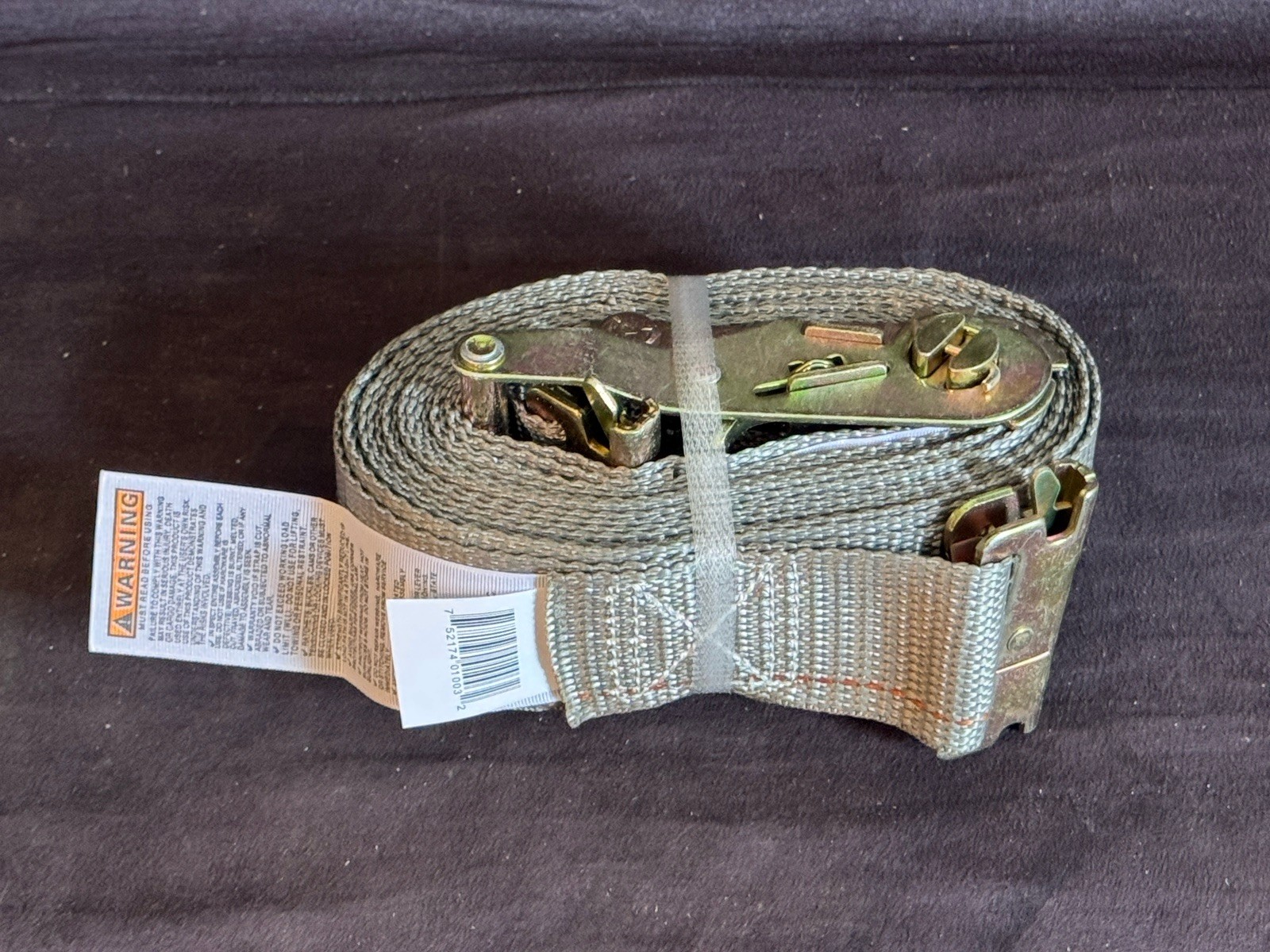 Pacific Cargo Control Ratchet Strap 2x16 WLL 1000 lbs. GRAY
