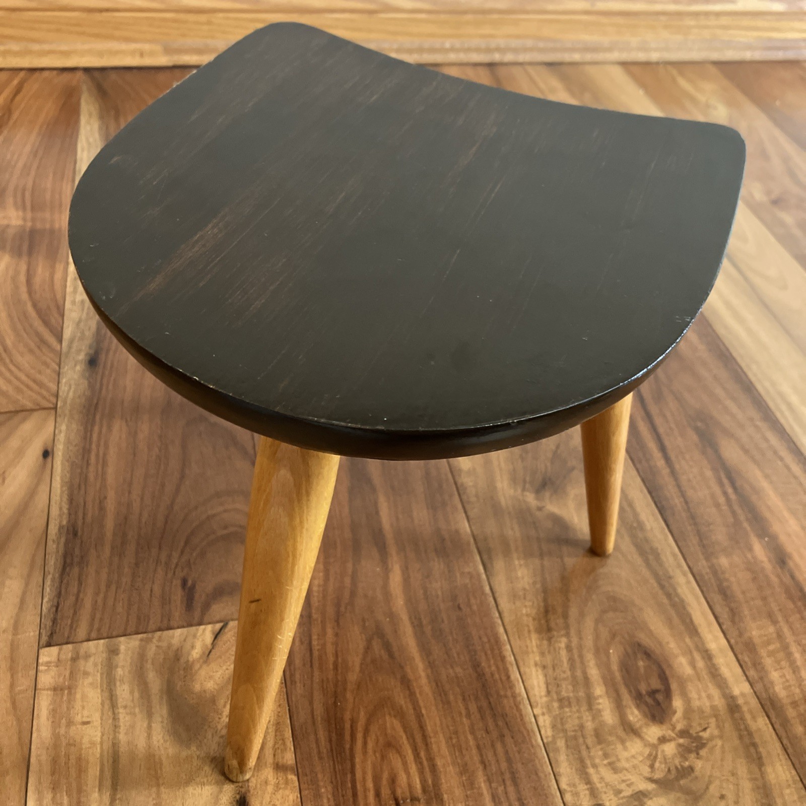 VTG Three Legged Wooden Stool Milking MCM 'Guest Saddle' Fred Roberts Yugoslavia