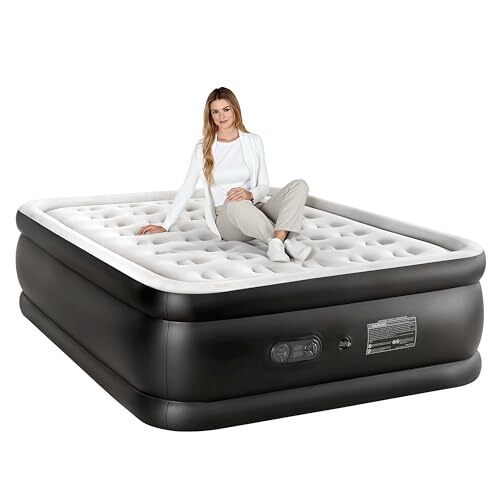Queen Camping Air Mattress with Built-in Electric High-Speed Pump 22" Bed Height