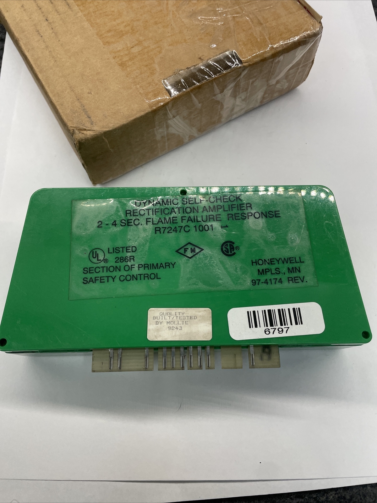 HONEYWELL R7247C 1001 U.V. AMPLIFIER. 2-4 SECOND RESPONSE TIME Self Check