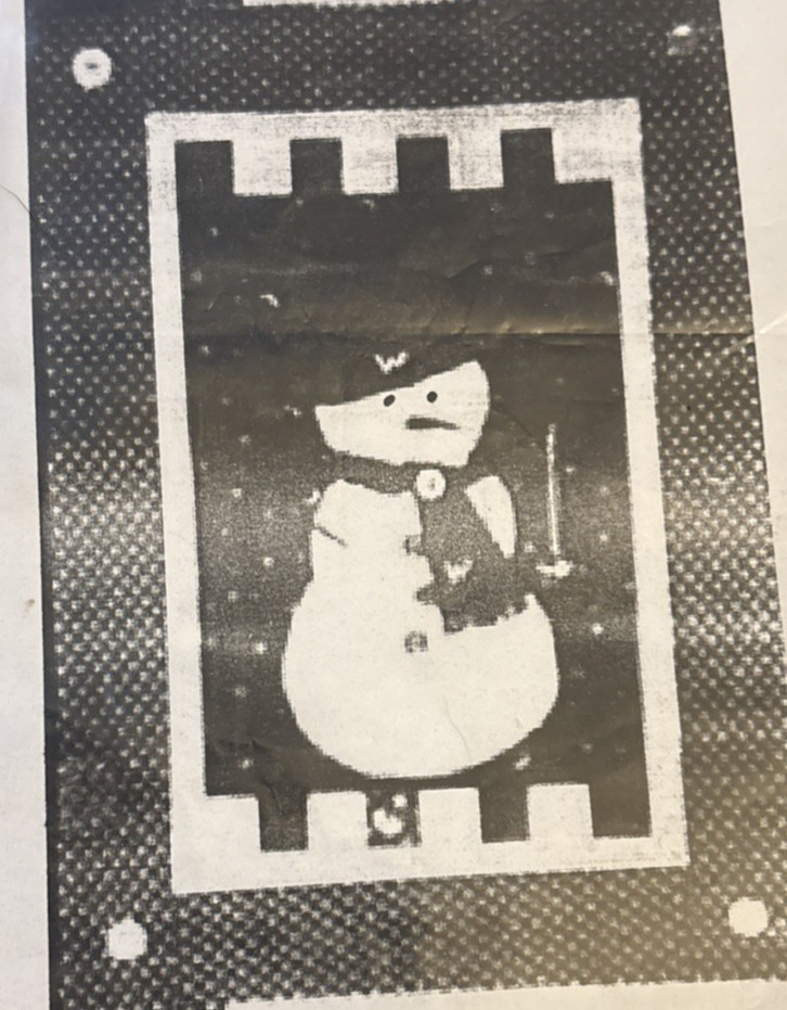 Vtg Rare Cain Creations SPORTS FAN SNOWMAN 2001 Quilt Pattern only