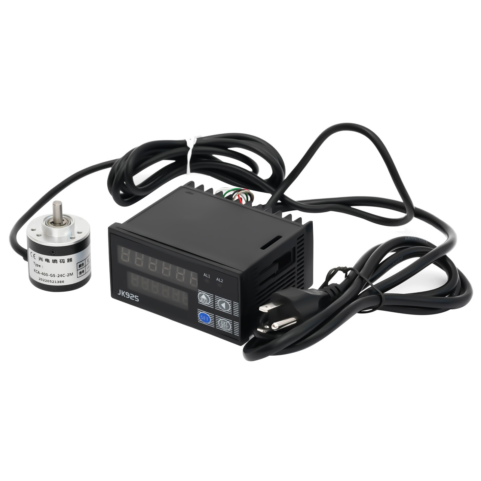 Digital Length Meter Counter 0-999999 with Control Function, US Plug