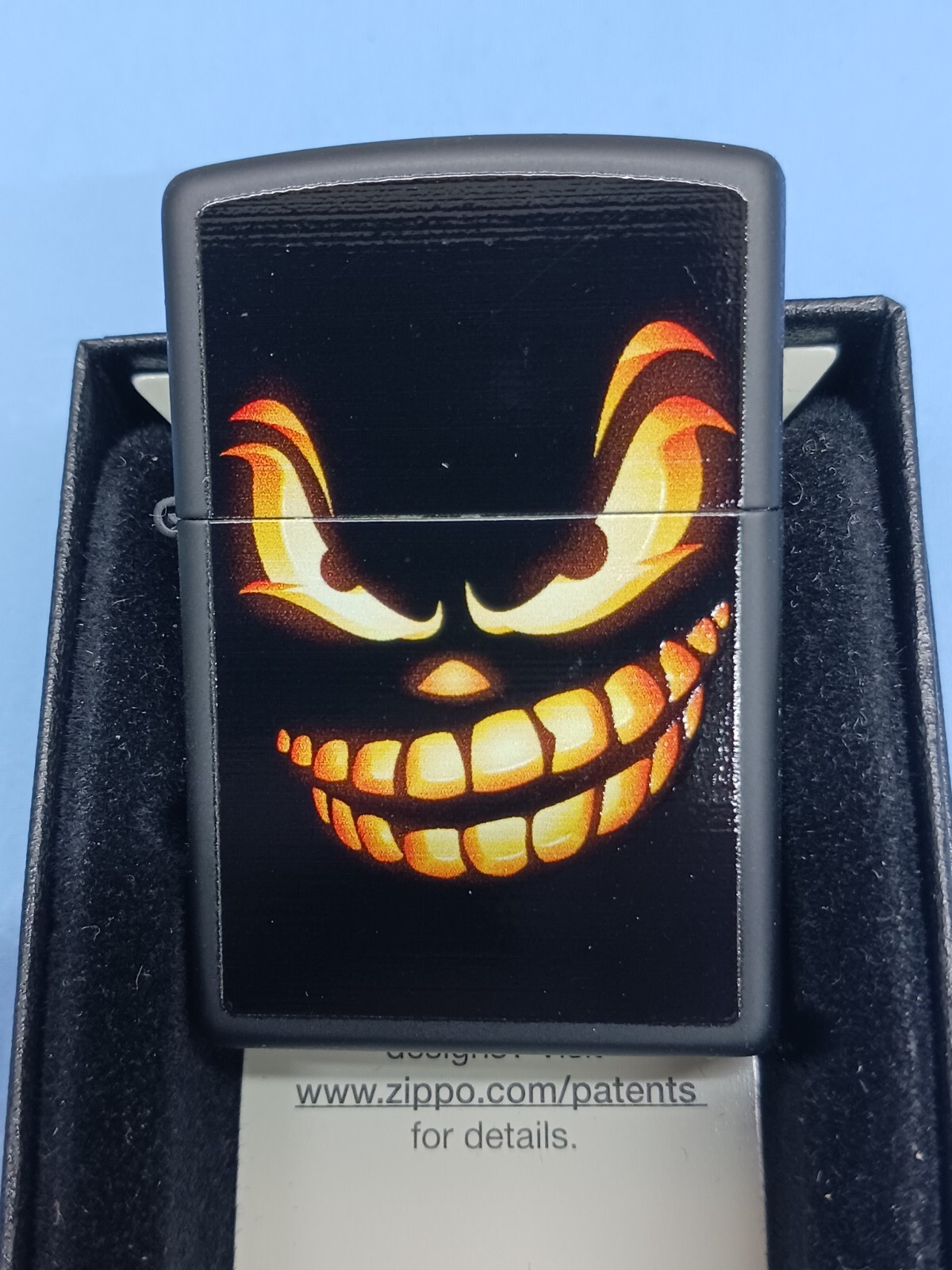 Zippo 28439 Scary Jack O Lantern Black Matte
