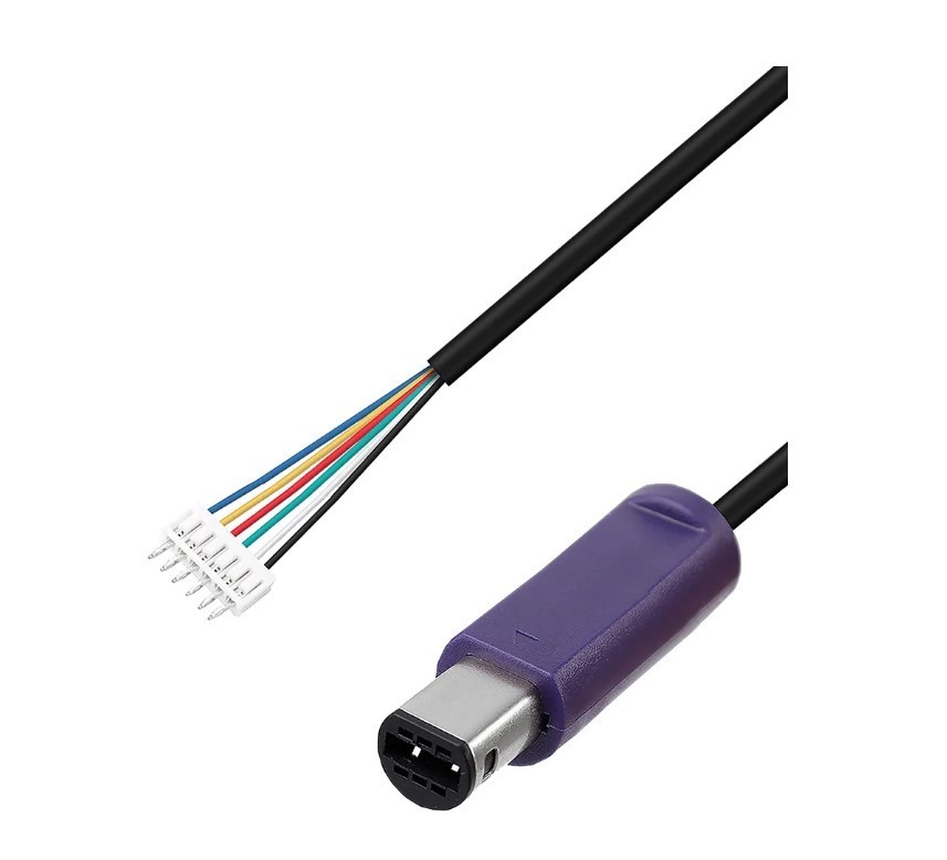 Replacement NGC GameCube Controller Repair Cable Cord with Pins - Indigo Purple