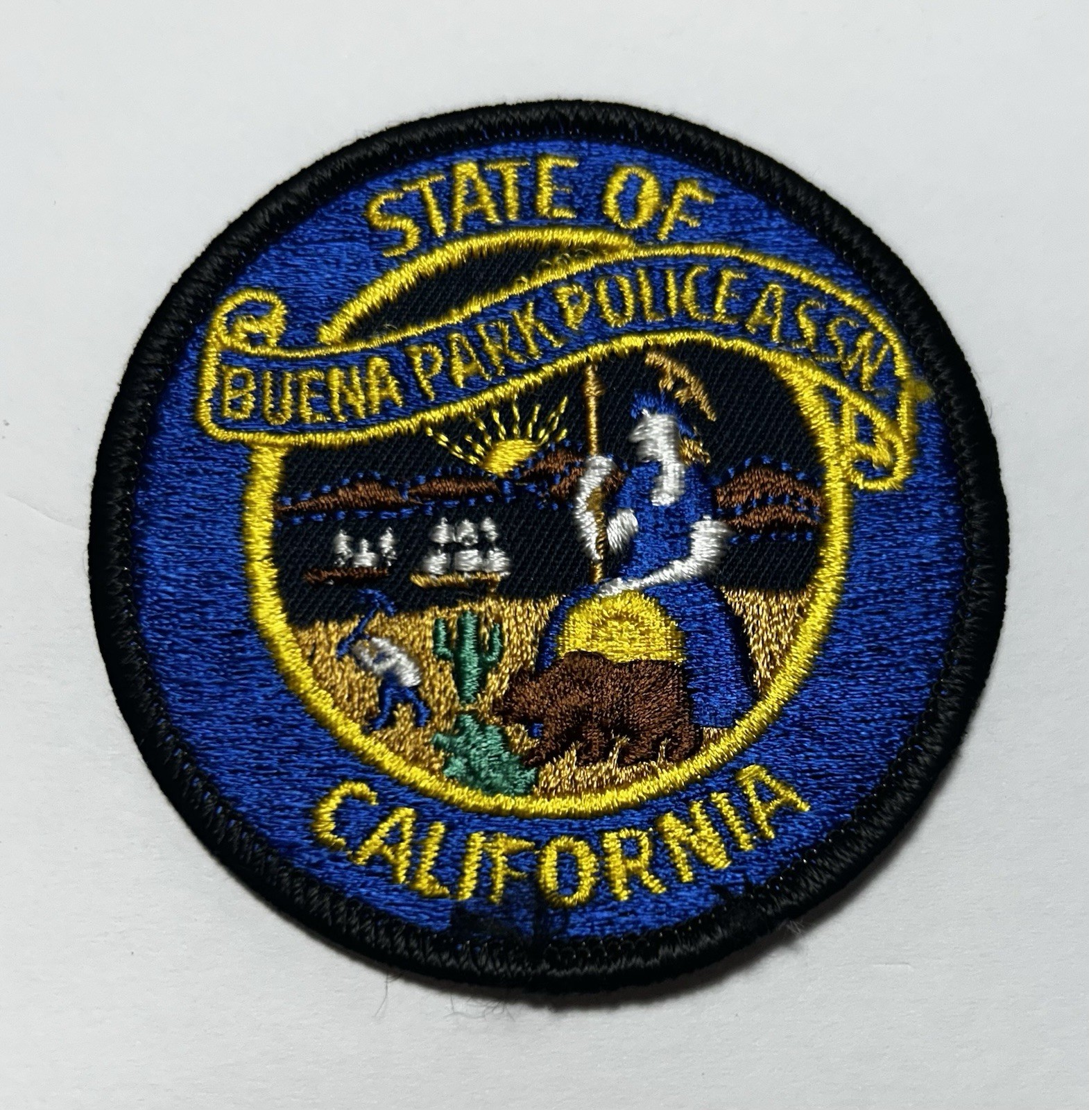 VINTAGE CALIFORNIA BUENA PARK POLICE ASSOCIATION PATCH ORANGE COUNTY #PDD118