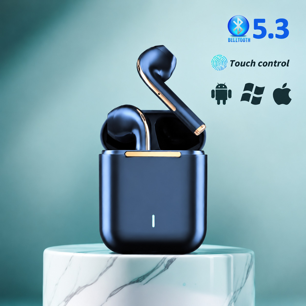 J18 TWS Wireless Earbuds Bluetooth 5.3 Noise Cancelling Gaming Sports Headphones