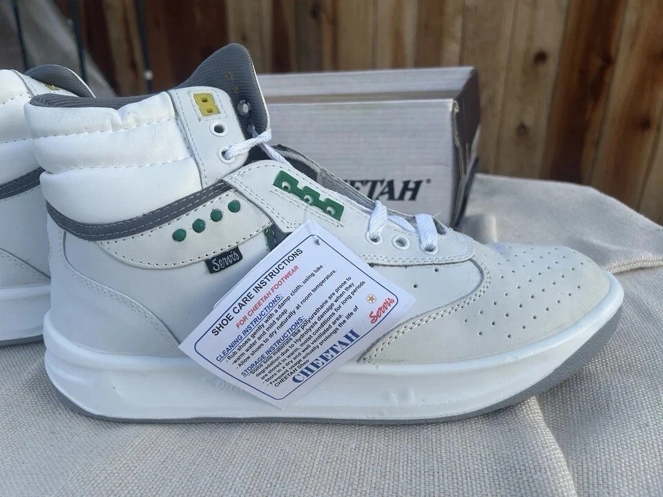 Servis Cheetah High Top Trainers White Yellow Green Shoes Afghani Tali Style OG