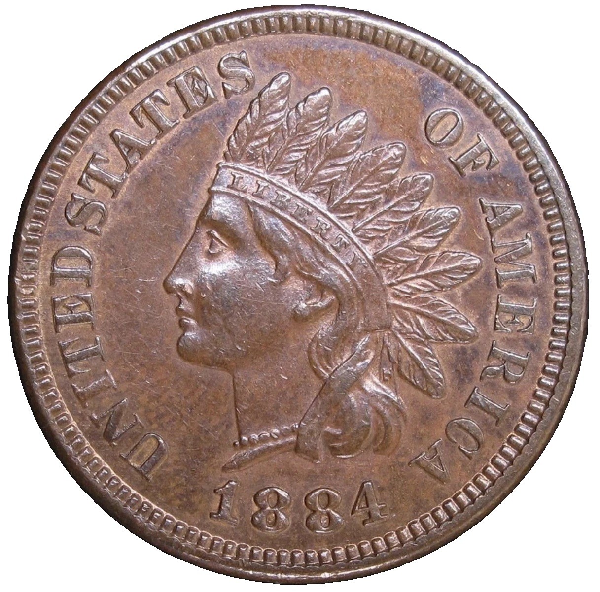1884 Indian Head Cent UNCIRCULATED BS60