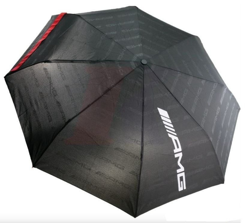 [Unused] Mercedes Benz AMG Folding Umbrella Black × Red