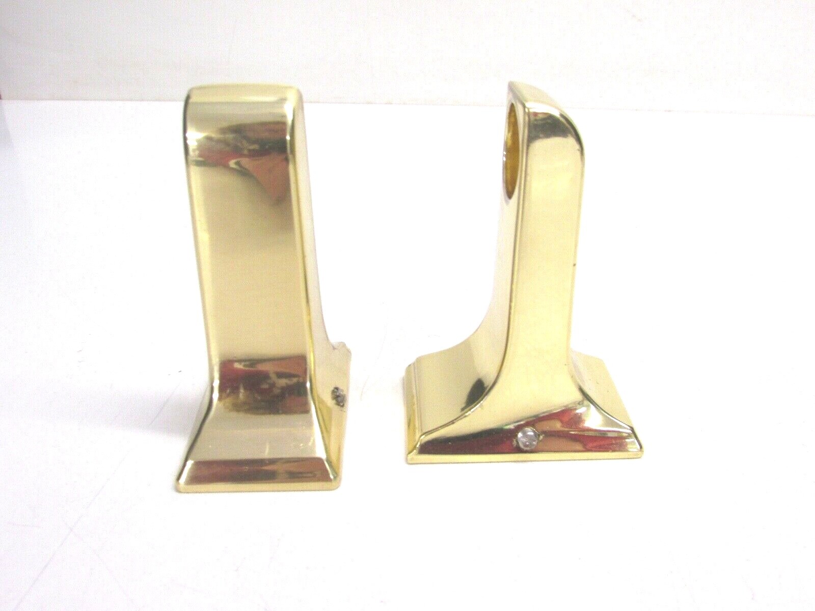NOS! COLONIAL POLISHED BRASS TOWEL BAR BRACKETS