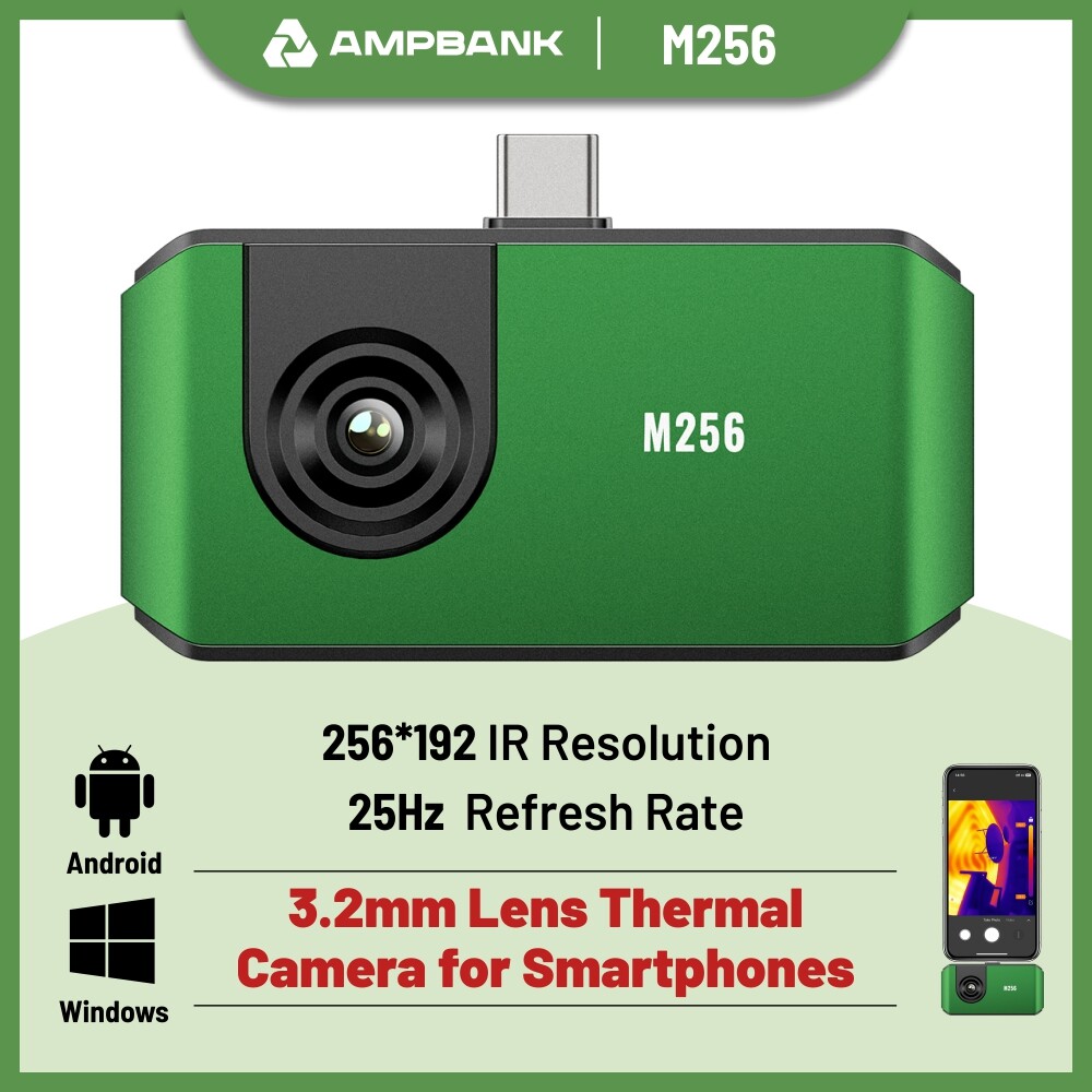 AMPBANK M256 Android infrared thermal imager camera 450℃ Temp Range 25Hz 256×192