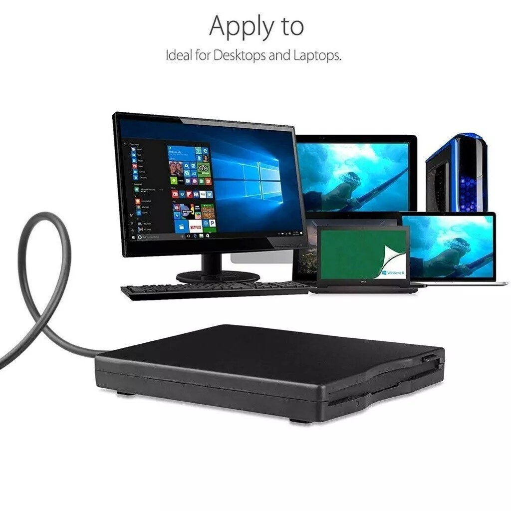 NEW USB 2.0 External Floppy Disk Drive 3.5" 1.44MB Windows PC Mac OS