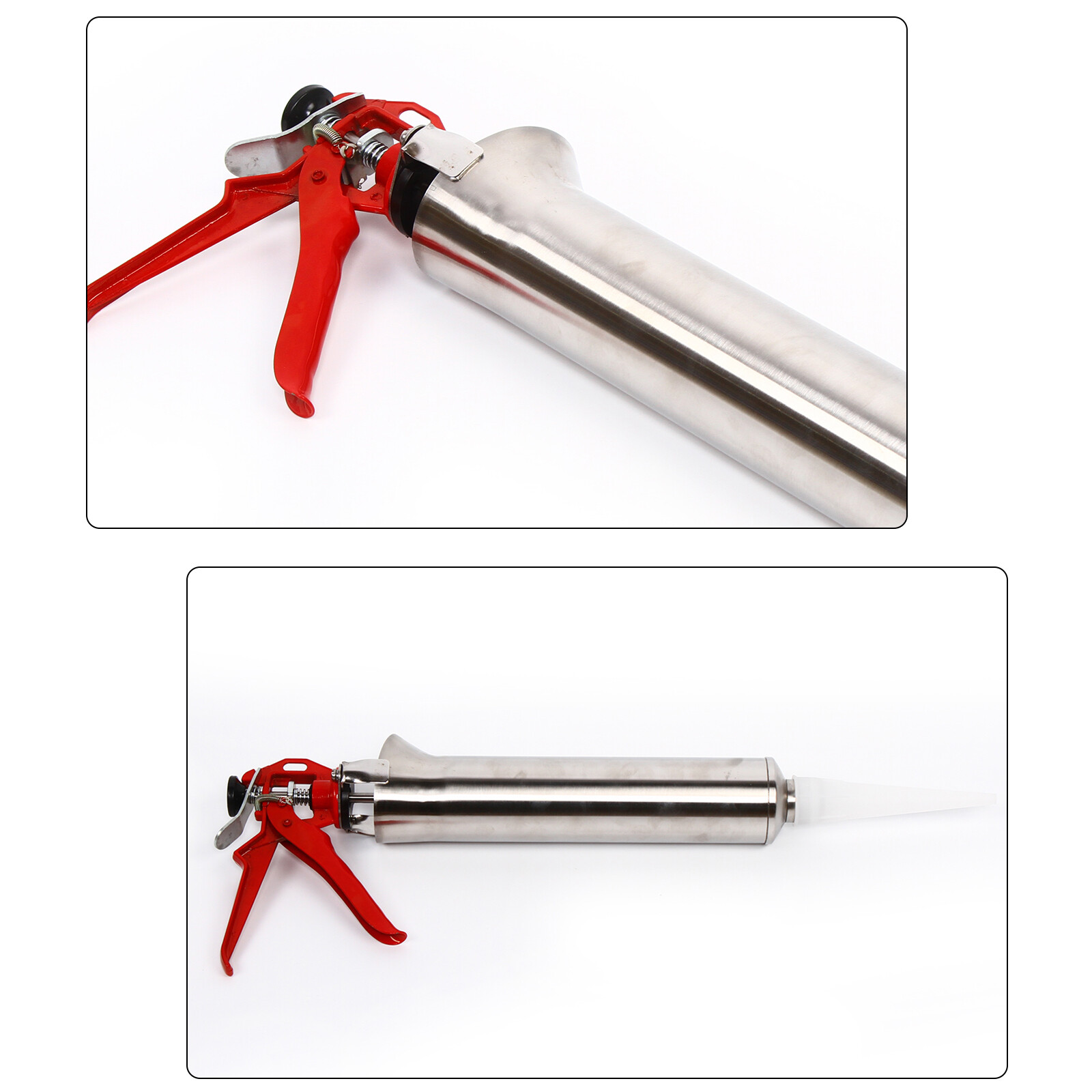 Caulking Cement Pump Gun Mortar Gun Cement Applicator Grout Concrete Tool Silver