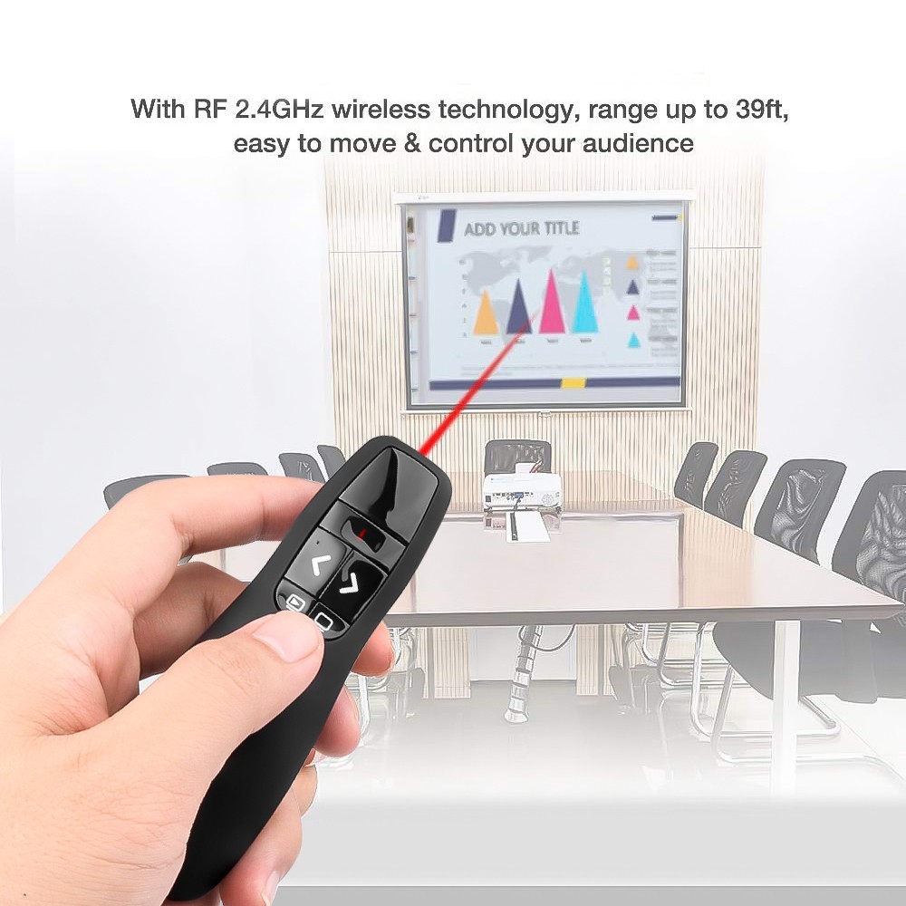 R400 2.4Ghz Wireless USB Receiver Pointer Pen Remote Control for Presentation