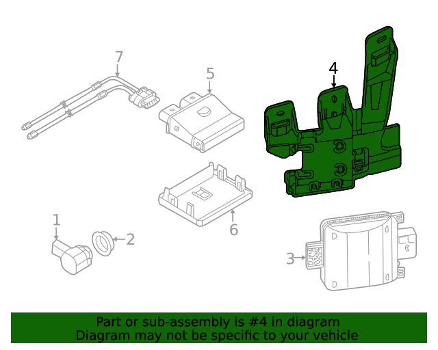Genuine Audi Blind Spot Detection System Warning Sensor Bracket 89E-907-461
