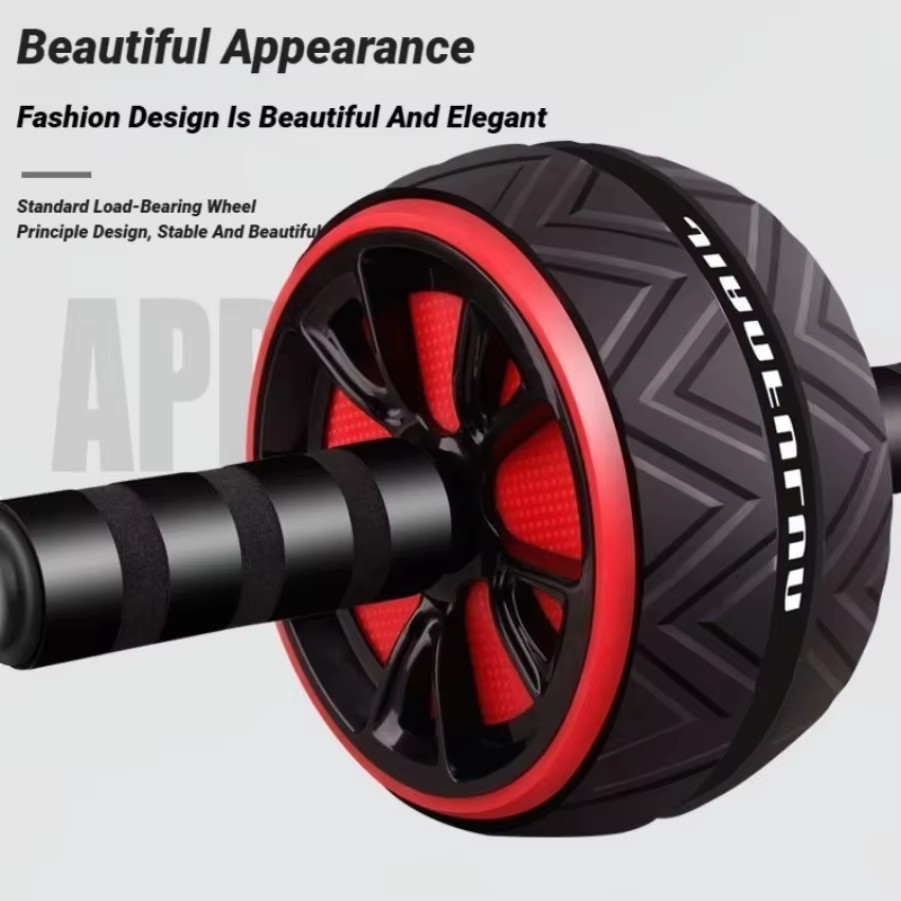 Quiet Abdominal Wheel Roller for Core Workout - Durable Handles, Home Gym