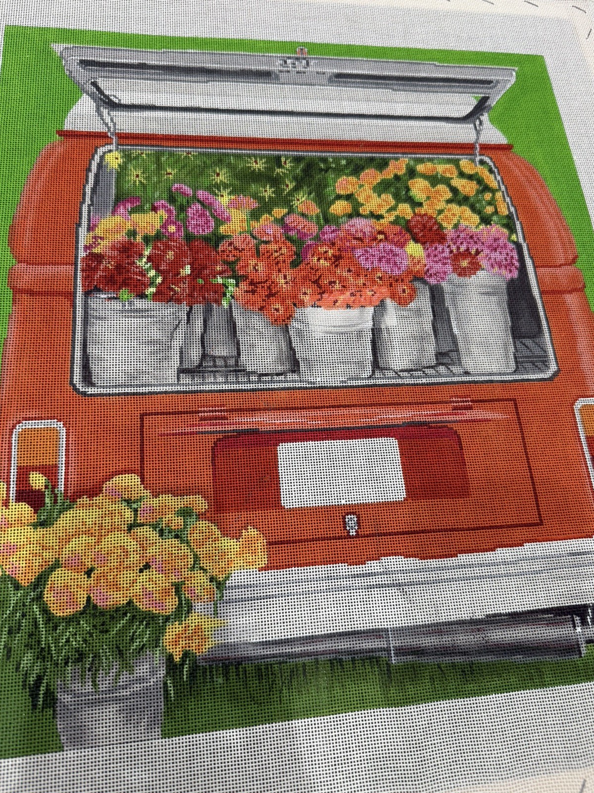 The Meredith Collection C-589 Bloomful Wagom Needlepoint Canvas 14x16 floral