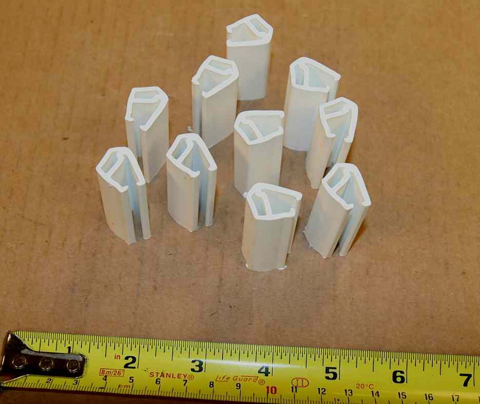 Vendo soda vending machine white gauge bar clips - 10 for 1 price, P# 1066104