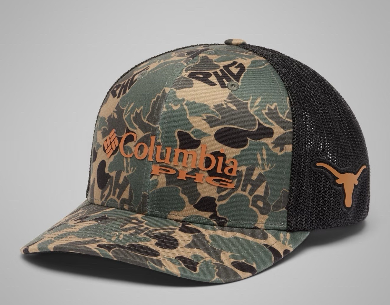 Columbia Collegiate PHG Camo Mesh Ball Cap - Texas L/XL Orig. $39
