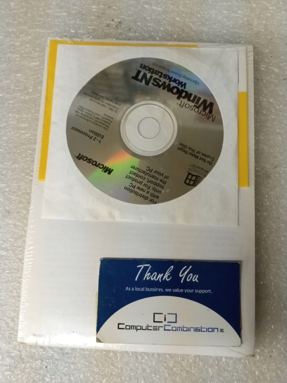Microsoft Windows NT Workstation 4.0 OEM IBM Complete Vintage Software w/ COA