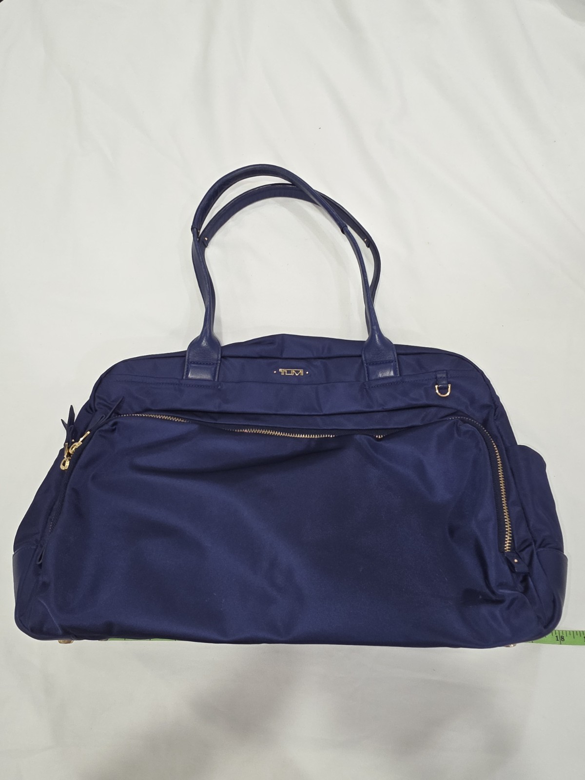Tumi voyageur Blue Nylon Travel Carry-on  Medium Shoulder Bag Zip