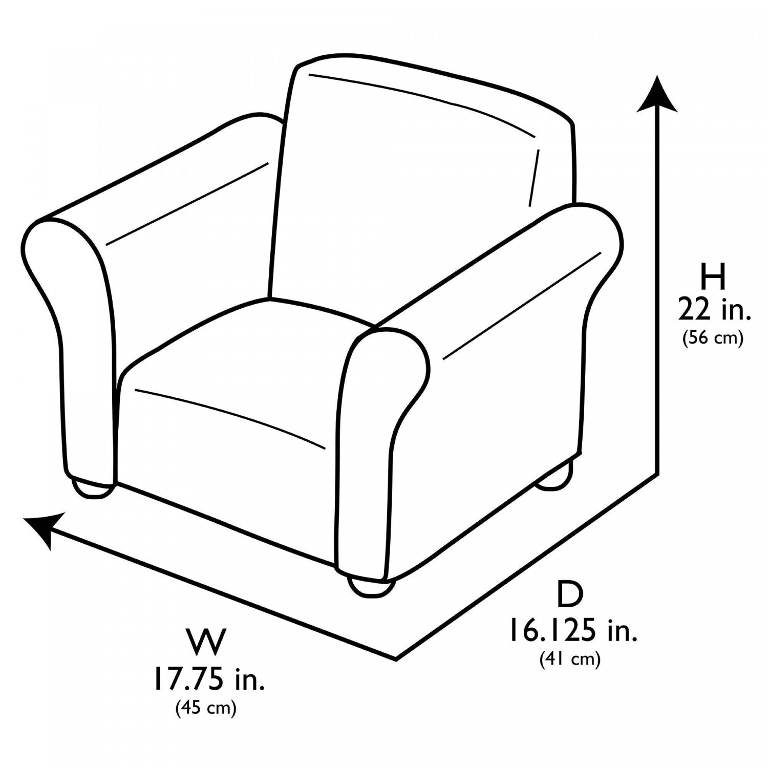 Kids Lounger Chair Frozen II Upholstered Armchair Elsa Anna Toddler Furniture