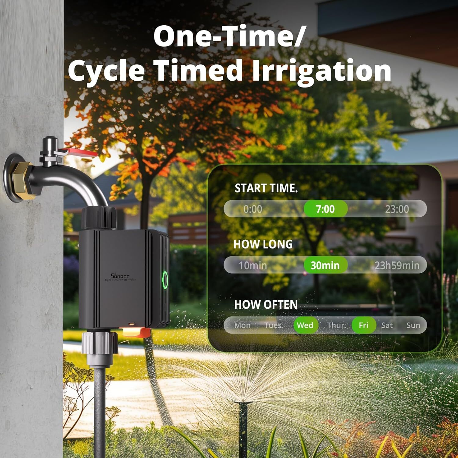 SONOFF Zigbee Smart Water Valve IP55 Automatic Garden Irrigation Watering System