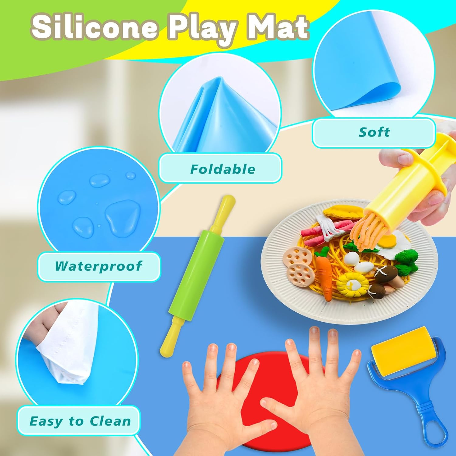 Dough Tool Set, 31 Pcs Basic Dough Tools Kits for Kids, Dough Accessories Includ