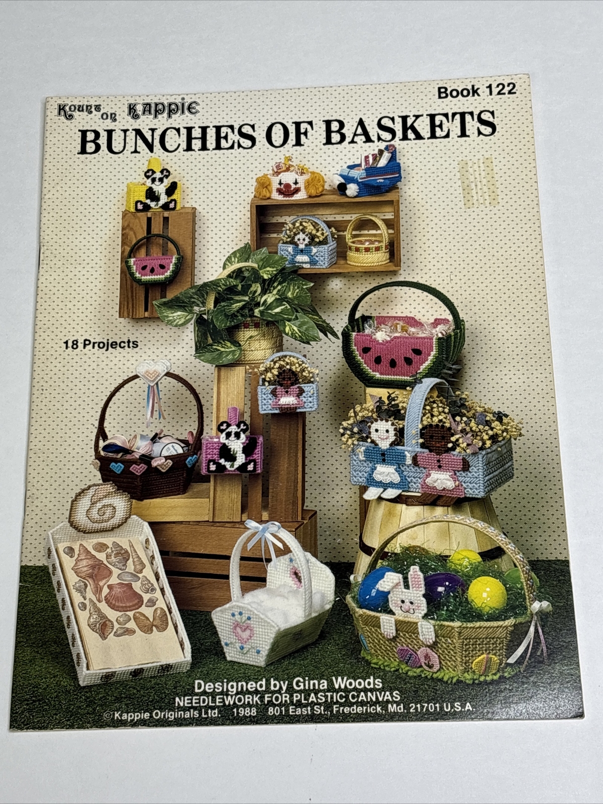Kount on Kappie Bunches of Baskets 18 Projects  Plastic Canvas Pattern