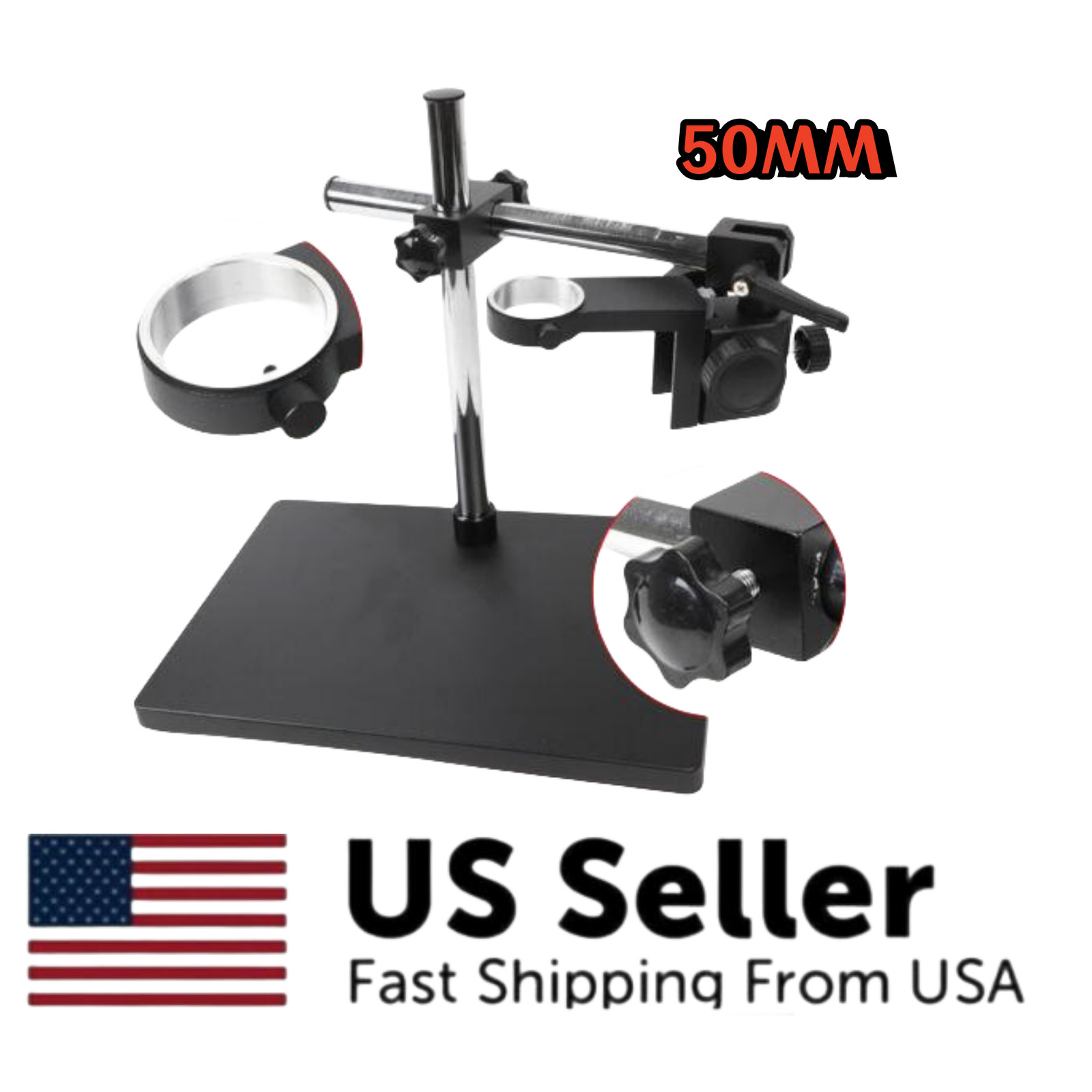 Heavy Boom Stereo Metal Table Stand Universal Large Platform Microscope Holder