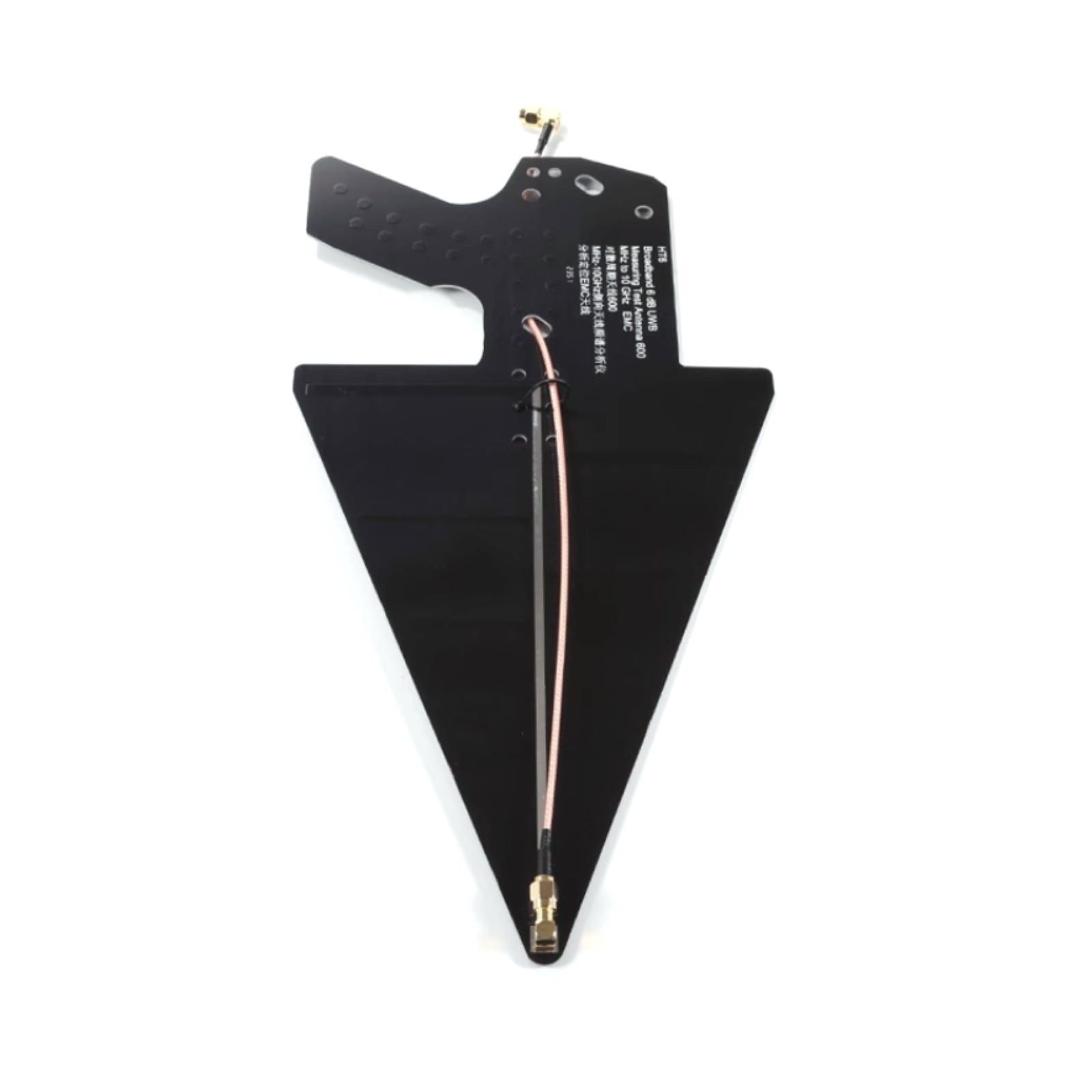 Black 0.6-10GHz Signal Analysis HT6 Log-periodic Antenna Kit For EMC Test