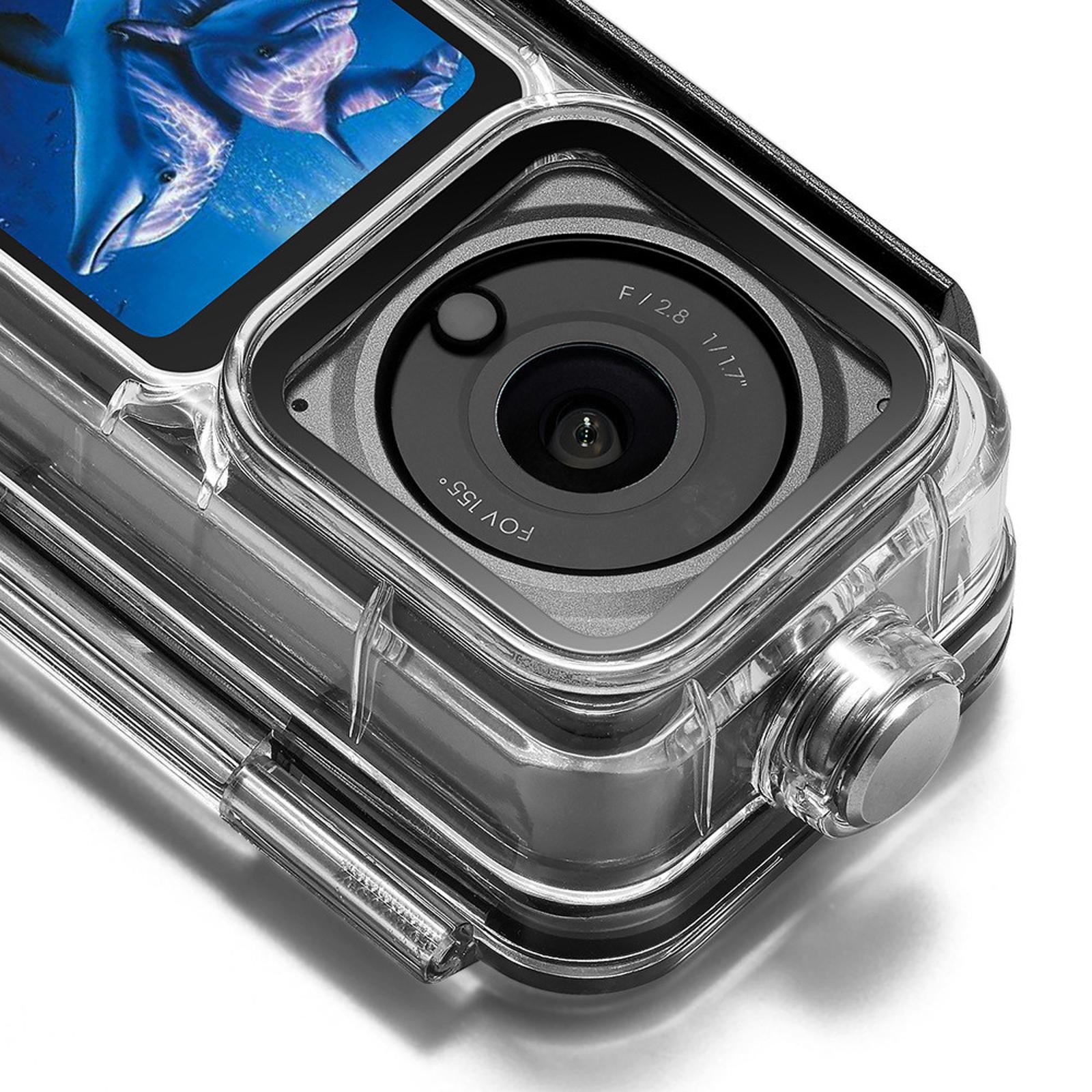 60M Waterproof Surfing Diving Case Camera Housing Shell w/ Base For DJI Action2