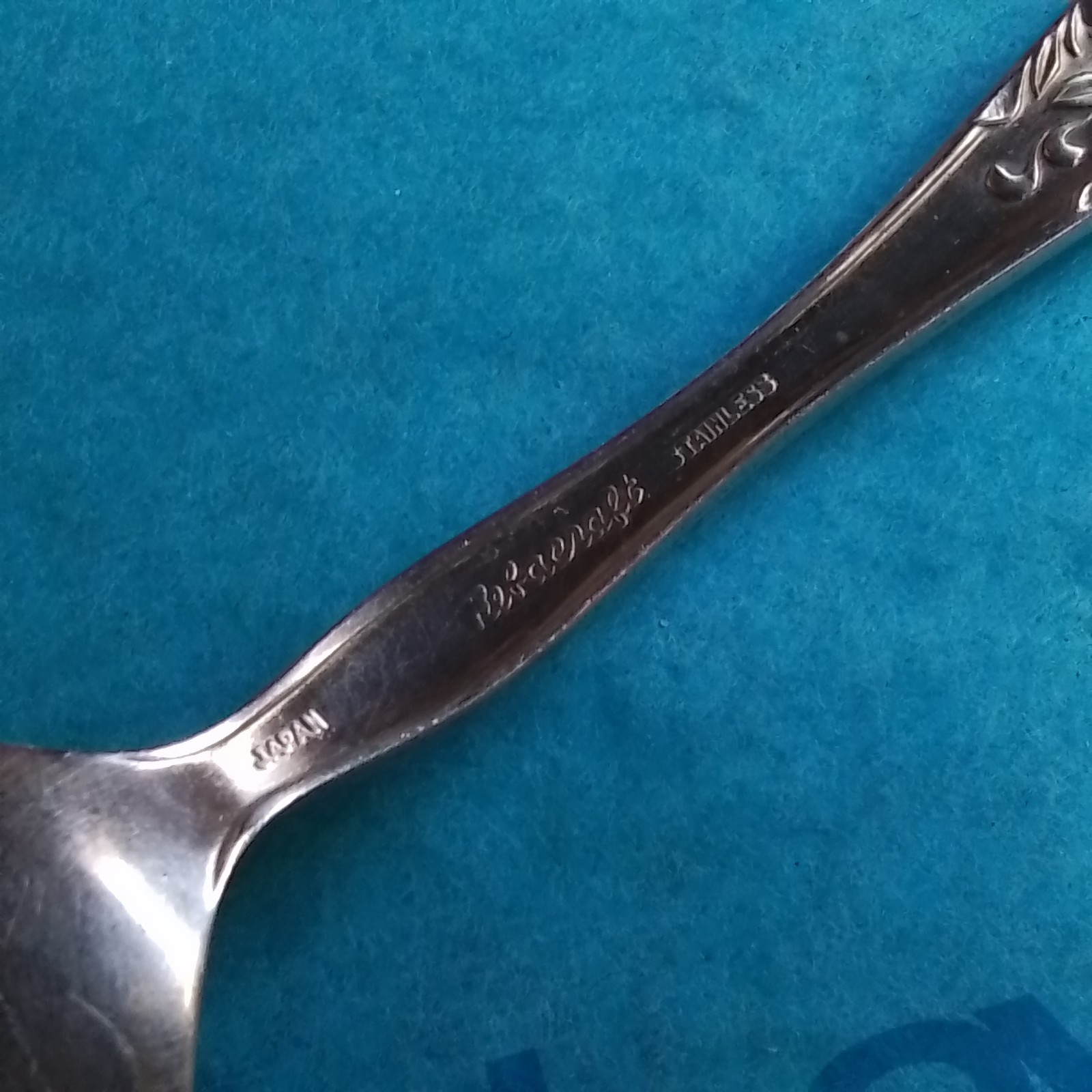 Reed & Barton Rebacraft Candance Andrea Stainless Flatware 2 Serving Spoons VGUC
