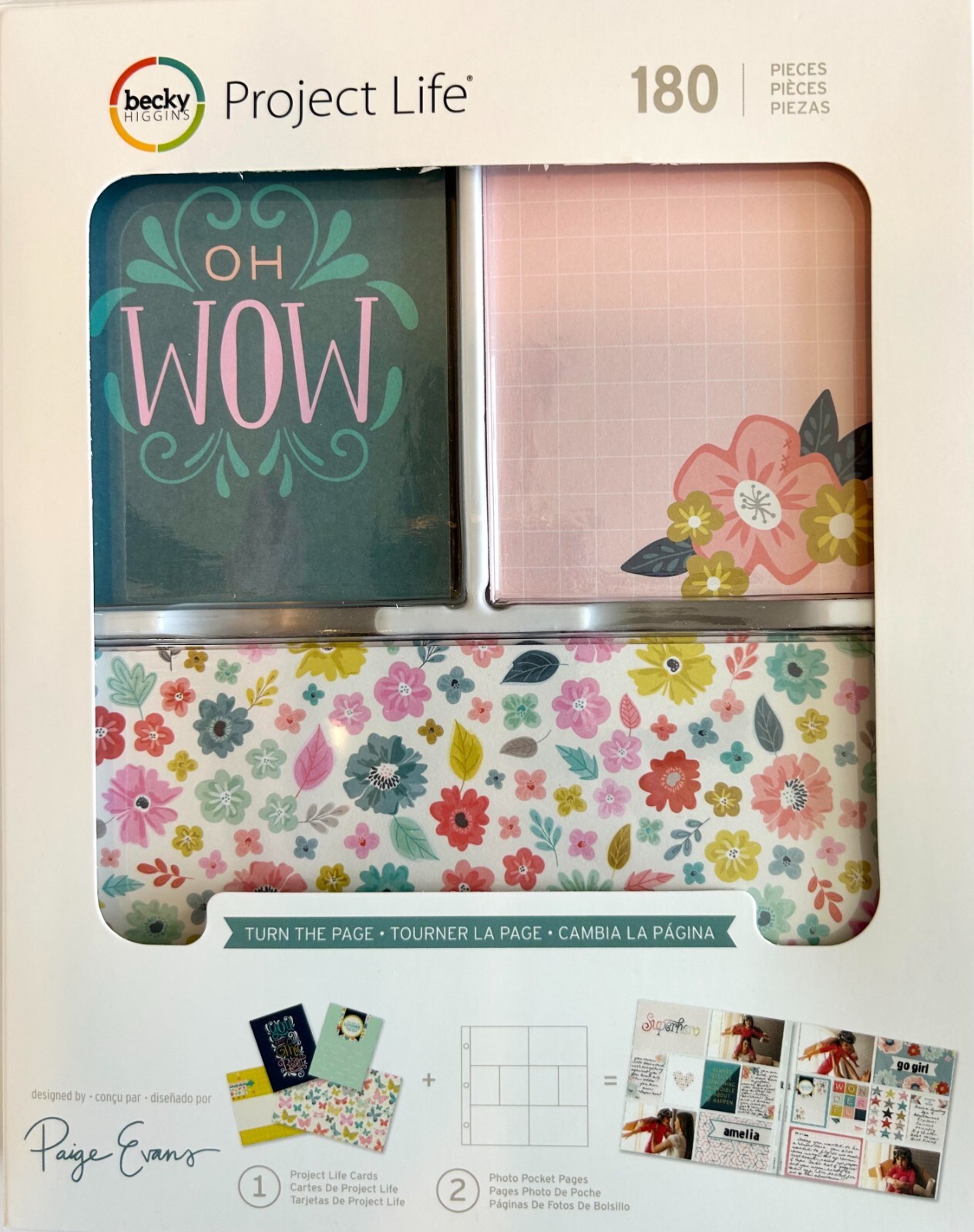 PROJECT LIFE Becky Higgins 180 Pc Turn Page Scrapbooking Cards Junk Journaling