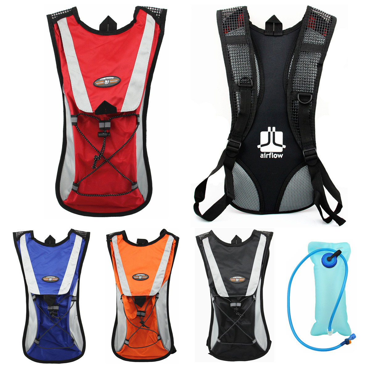 Cycling Backpack Water Bag Hiking Pouch Climbing Hydration Pack with Bladder