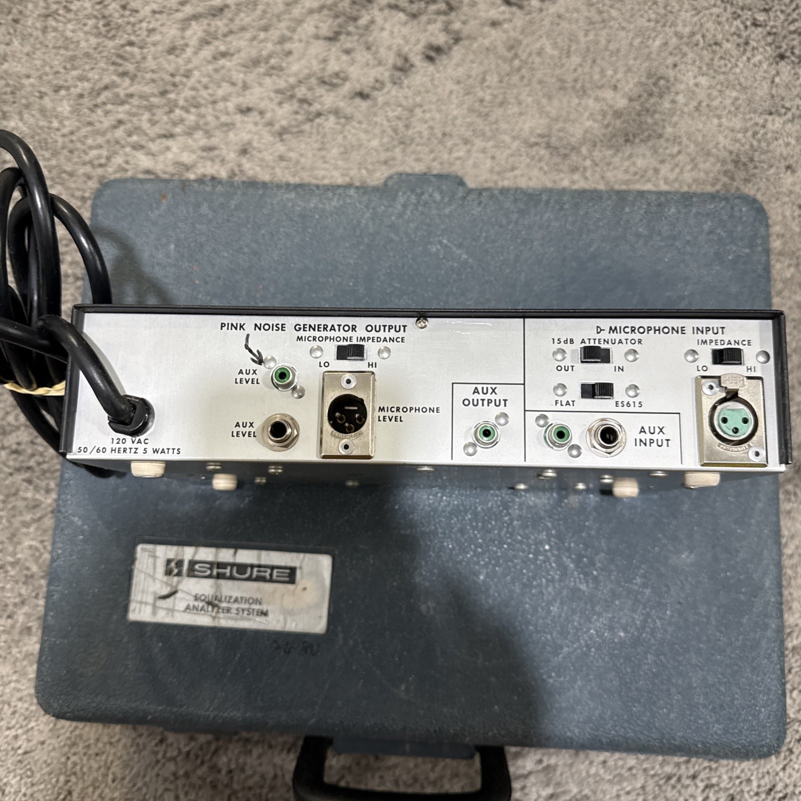 Shure Equalization Analyzer System Feedback Controller M615 With Case Vintage