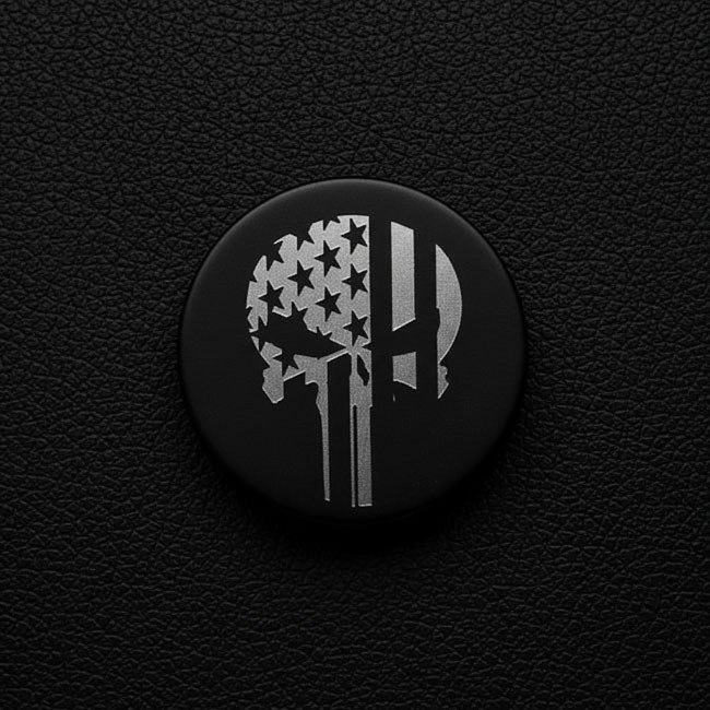 The Punisher USA Flag Marvel Golf Ball Marker Gift + HAT CLIP Laser