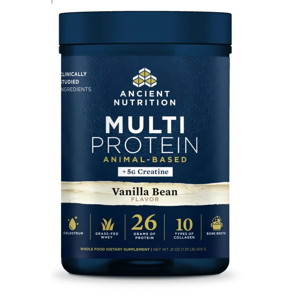 Ancient Nutrition Multi Protein Powder Animal Based  Creatine Vanilla Bean