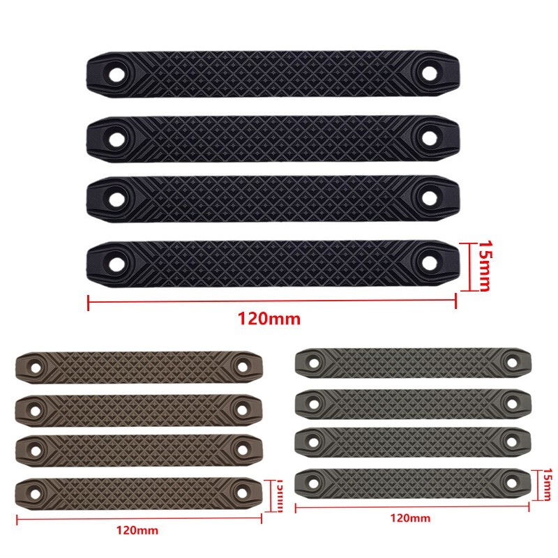 Hot 4pcs MLOK Rail Protection M-lok Rail Cover Panel for M-lok System Black