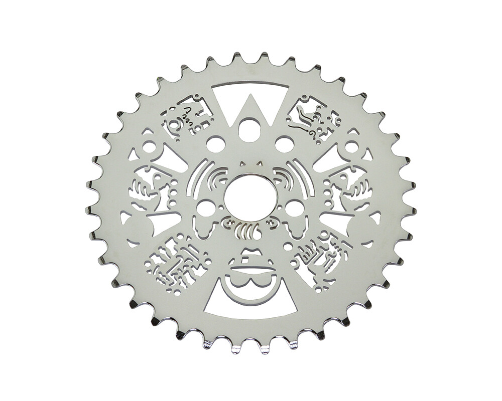 Lowrider Aztec Steel Chainring 1/2 X 1/8 36t Chrome.