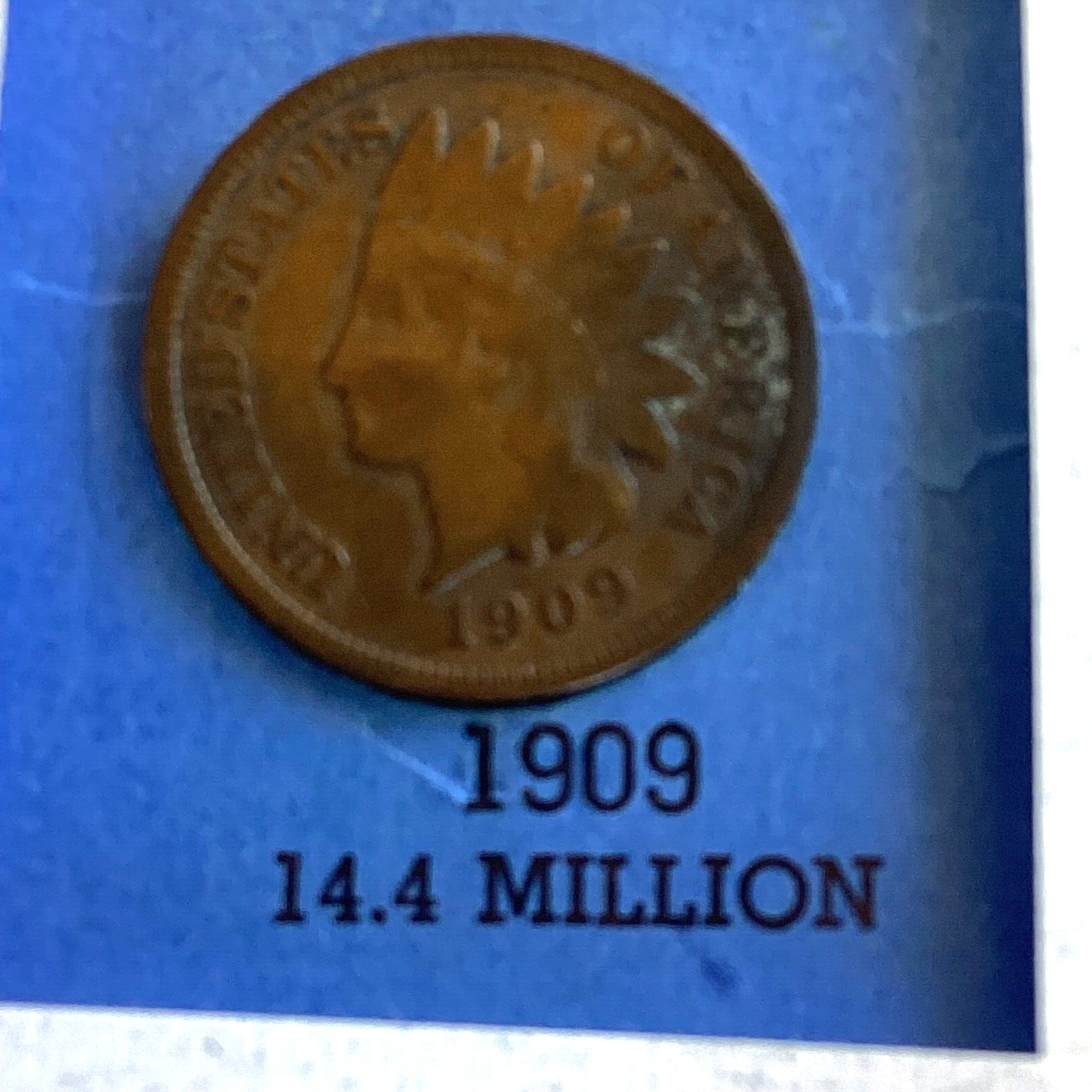 1909 Indian Head Cent Bronze Philadelpia Mint Free Shipping