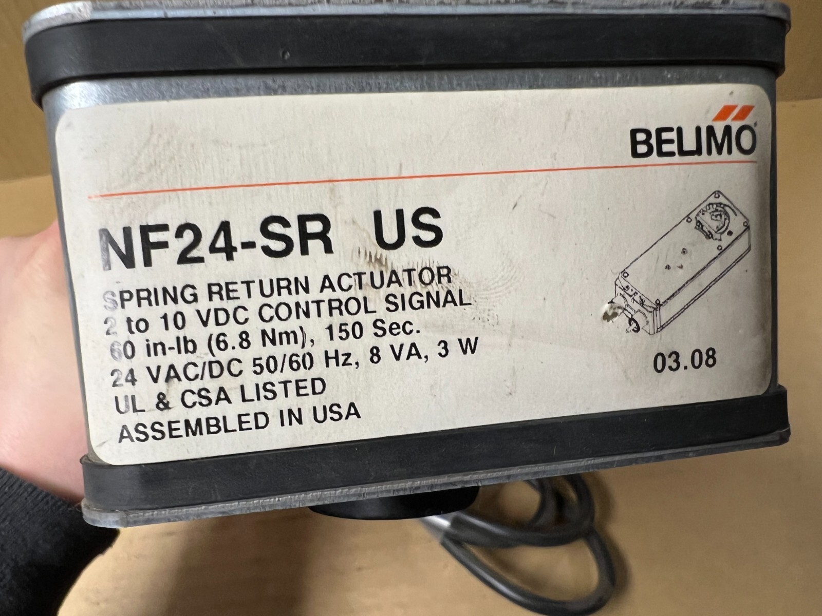Belimo NF24-SR US spring return actuator (NEW - NO BOX)