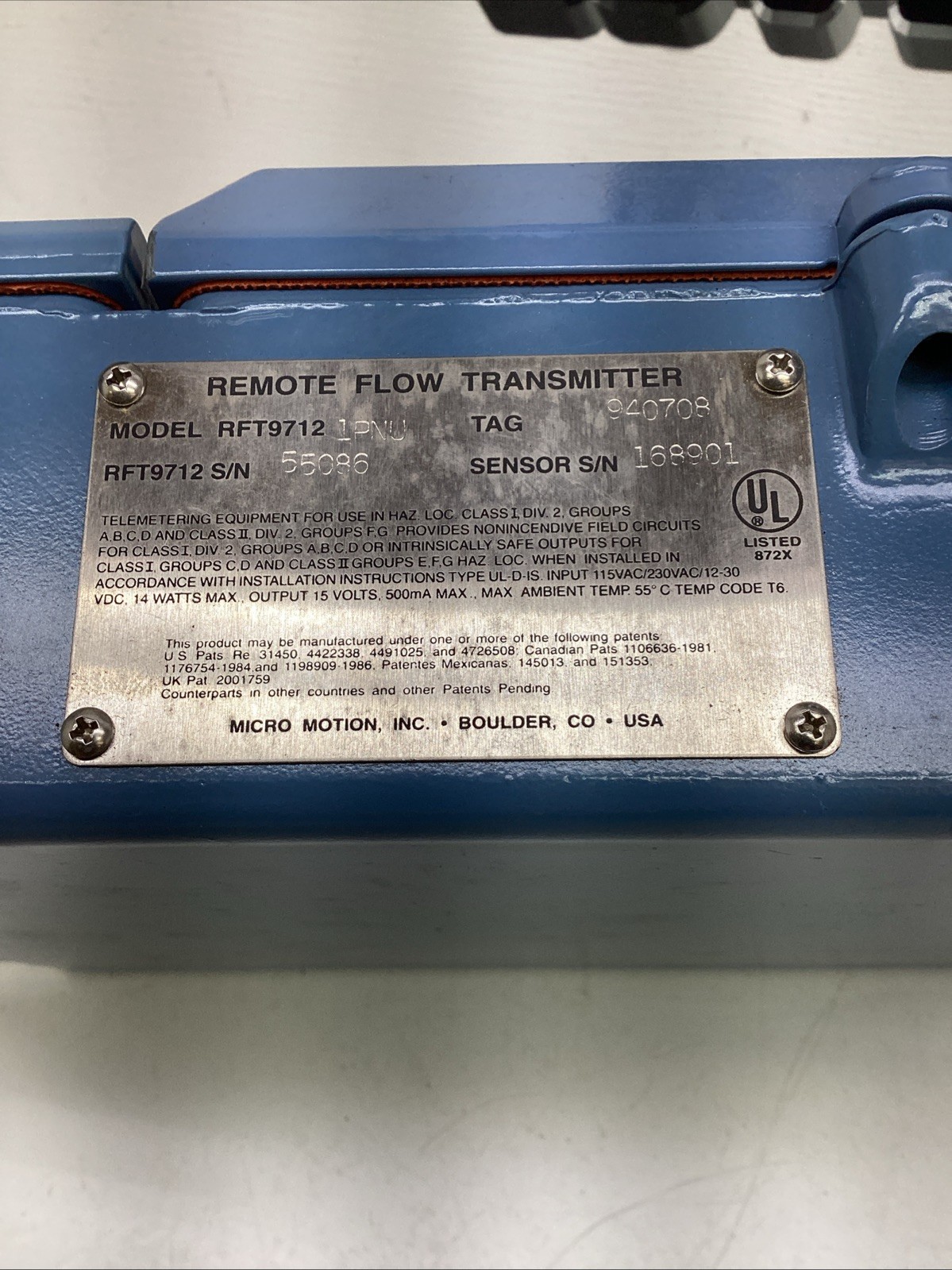 Micro Motion Remote Flow Transmitter RFT97121PNU