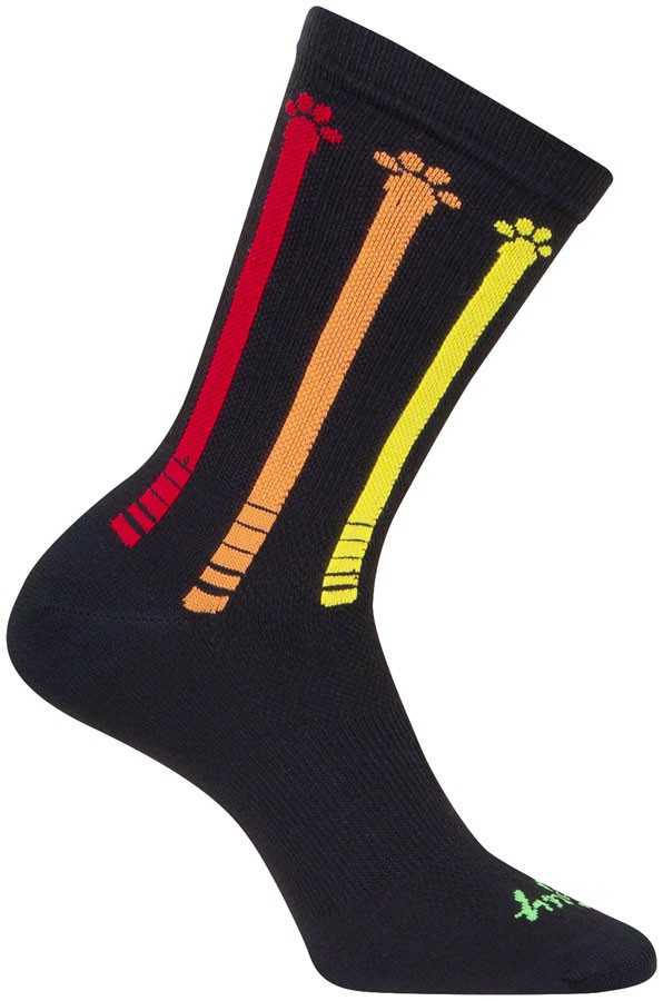 SockGuy Pawsitive 6" Crew Socks - Stretch-to-Fit Mesh, Synthetic, Unisex